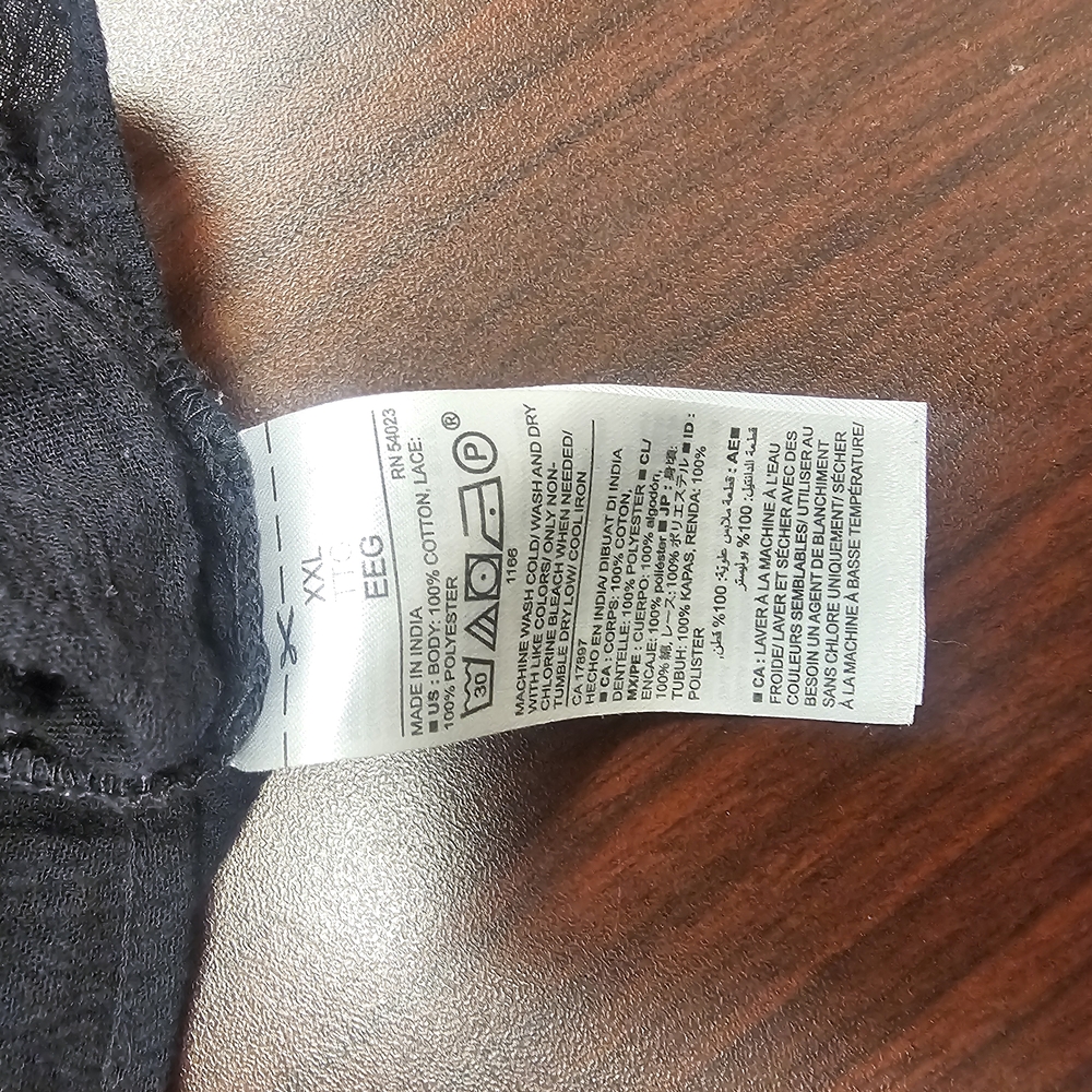 Old Navy Black Women's Blouse with Lace Detail - Picture 5 of 6